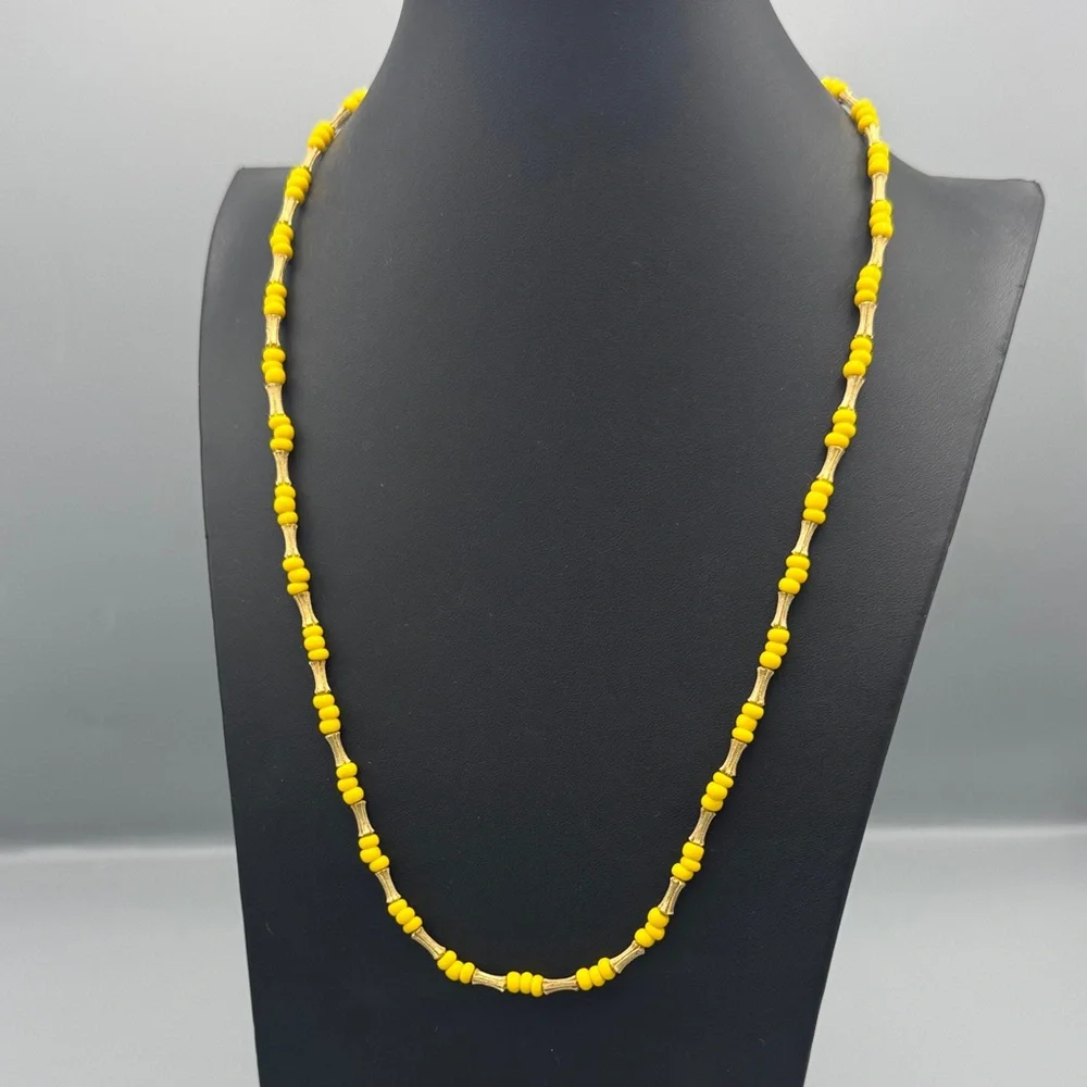 les bernard necklace yellow and gold tone - Picture 1 of 4